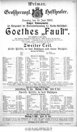 Goethes Faust. Zweiter Teil