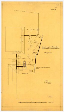 Warenhaus Wertheim, Rosenthaler Straße/Sophienstraße, Berlin 3. Bauabschnitt: Grundriss Dachgeschoss, 1:100
