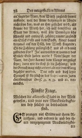 Fünffte Frage.
