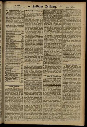 Vierte Ausgabe vom Samstag, den 01. März 1913.