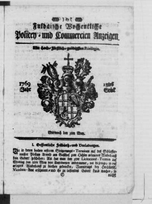 18tes Stück, Ausgabe vom 3. May 1769