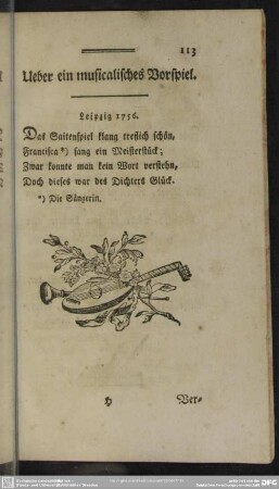 Ueber ein musicalisches Vorspiel. Leipzig 1756