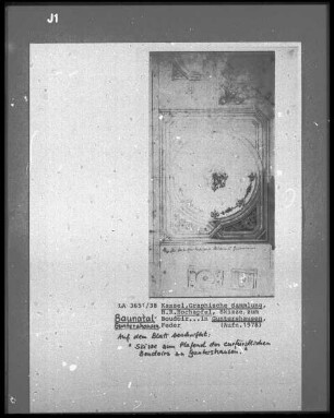 Skizze zum Plafond des curfürstlichen Boudoirs zu Guntershausen