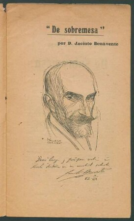 "De sobremesa" [Retrato de D. Jacinto Benavente por Málaga Grenet]