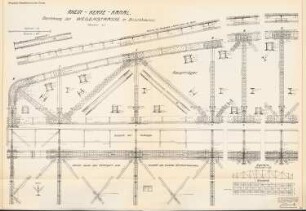 Rhein-Herne-Kanal. Überführung der Weilerstraße, Oberhausen-Buschhausen: Hauptträger: Grundrisse, Schnitte, Details 1:300, 1:25