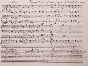 Weber, Carl Maria von: Schwertlied : Weber, Carl Maria von: Schwertlied für 4st. Männerchor aus „Leyer und Schwert“ von Theodor Körner, J 169. Dresden-Torna, 13. Sept. 1814. Autograph. Staatsbibliothek zu Berlin - Preußischer Kulturbesitz