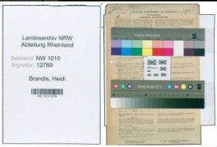 Entnazifizierung Heidi Von Brandis , geb. 11.08.1907 (Studienassessorin)