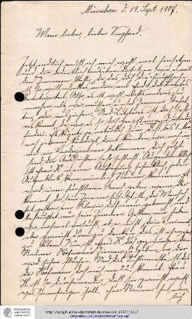 Brief vom 19.09.1907