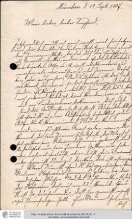 Brief vom 19.09.1907
