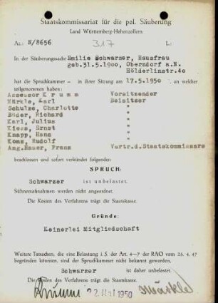 Schwarzer, Emilie