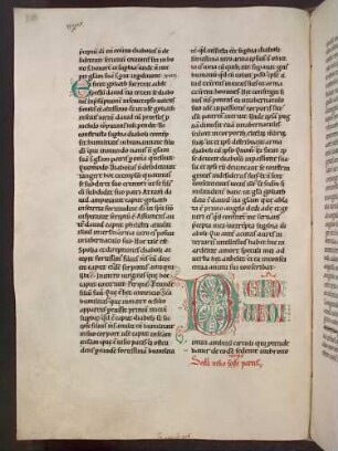 Zierinitiale und Zierschrift (Pars III, Visio secunda): D(EINDE VIDI)