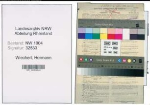 Entnazifizierung Hermann Wiechert , geb. 25.01.1897 (Postbeamter)