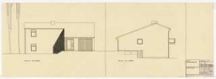 Wohnhaus Mildenberger, Hochberg: Ansichten Norden und Westen 1:50