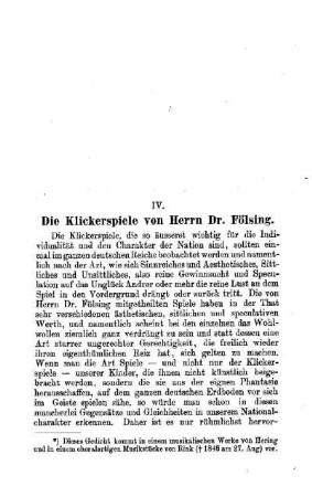 Die Klickerspiele von Herrn Dr. Fölsing