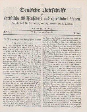 299-302 Die Versammlungen des Evangelischen Bundes : Fortsetzung