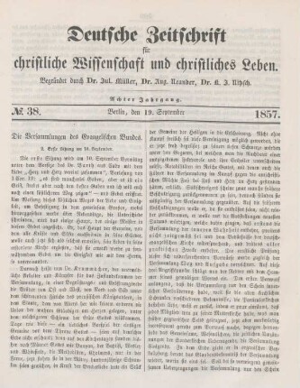 299-302 Die Versammlungen des Evangelischen Bundes : Fortsetzung