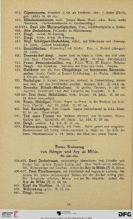 Rotes Steinzeug von Böttger und Ary de Milde (Nr. 634-665)