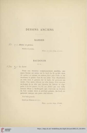 Dessins Anciens (Nr. 7 - 69)
