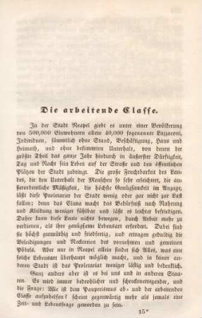 Die arbeitende Classe.