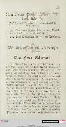 6. Von einheimischen und auswärtigen Künstlern