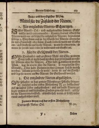 Sechs und dreyßigister Absatz. Mittel für die Zuständ der Nieren