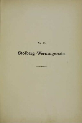 16. Stolberg-Wernigerode