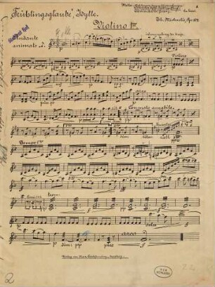 "Frühlingsglaube" : Idylle : op. 109