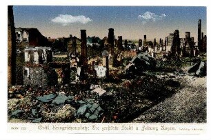 Serie Nr. 15/1 Nr.: Oestl.Kriegsschauplatz: Die zerstörte Stadt u.Festung Rozan