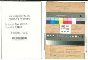 Entnazifizierung Arthur Spiecker , geb. 05.05.1899 (Ankerwickler)
