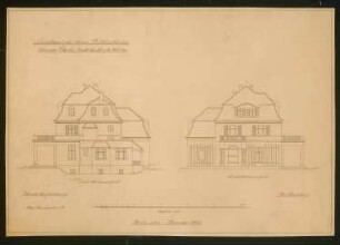 Landhaus Dr. Kunheim (später: Villa Salinger), Berlin-Wannsee: Ansichten 1:100