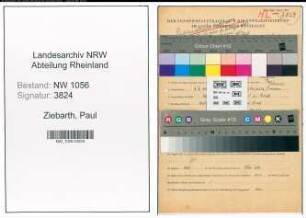 Entnazifizierung Paul Ziebarth , geb. 06.03.1910 (Beamter)