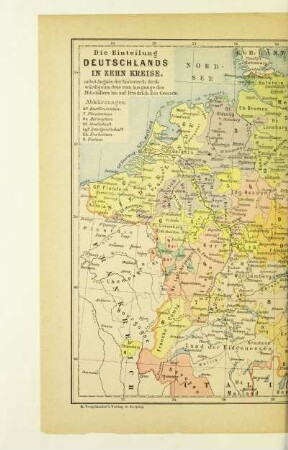 Die Einteilung Deutschlands in zehn Kreise
