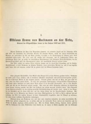 Biographie des Eidgenössischen Generals Nicolaus Franz von Bachmann