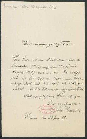 Brief an Marie von Bülow : 22.06.1898
