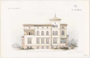 Villa Dr. Vattke, Berlin-Lichterfelde: Vordere Längsansicht 1:100