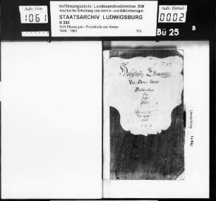 Protokolle des Vicedomamts (Stadtvogtamt)