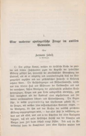529-544 Eine moderne apologetische Frage im antiken Gewande