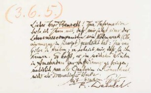 Brief an Konrad Ramrath