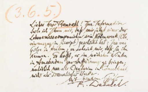 Brief an Konrad Ramrath
