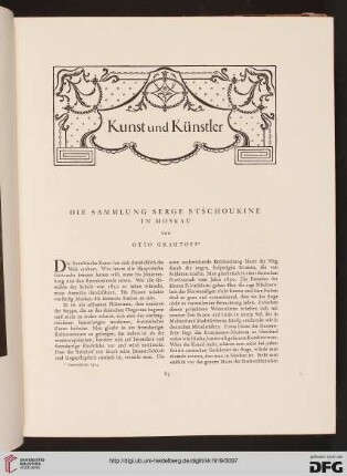 Die Sammlung Serge Stschoukine in Moskau