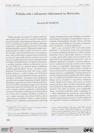Politika tela v súčasnom na Slovensku
