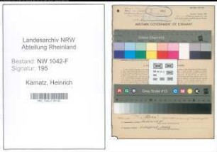Entnazifizierung Heinrich Karnatz , geb. 28.11.1906 (Zollangestellter)