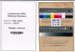 Entnazifizierung Heinrich Weegen, geb. 14.09.1902 (Buchhalter)