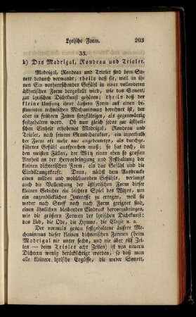 k) Das Madrigal, Rondeau und Triolet.