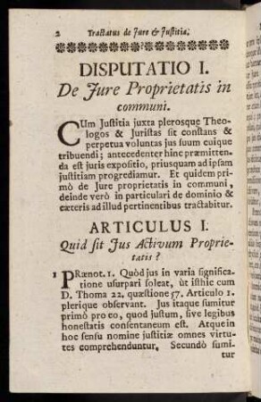 2-60, Disputatio I. De Jure Proprietatis in communi.