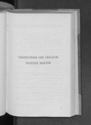 Verzeichnis der Gemälde neuerer Meister. Geschichte und Organisation der Kunsthalle