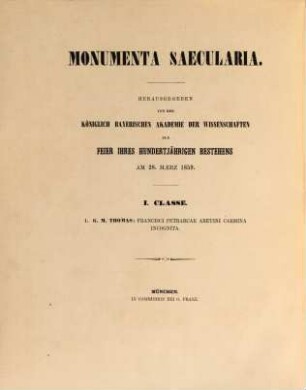 Francisci Petrarcae Aretini Carmina incognita