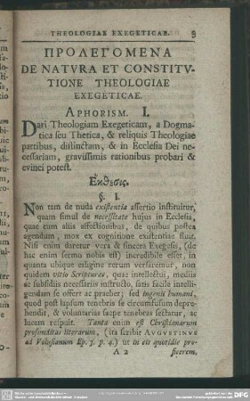 Prolegomena De Natura Et Constitutione Theologiae Exegeticae