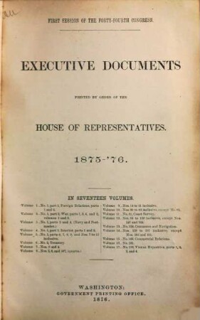 House documents. [284.] 1875/76, Vol. 4,2 = Congress 44, Sess. 1