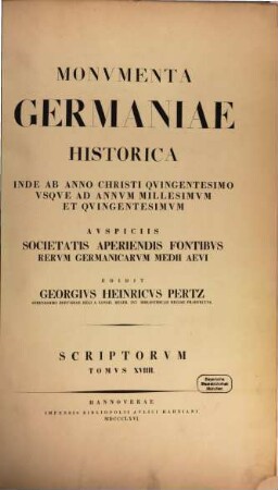 Monumenta Germaniae Historica : inde ab anno Christi quingentesimo usque ad annum millesimum et quingentesimum, 19. Annales aevi Suevici